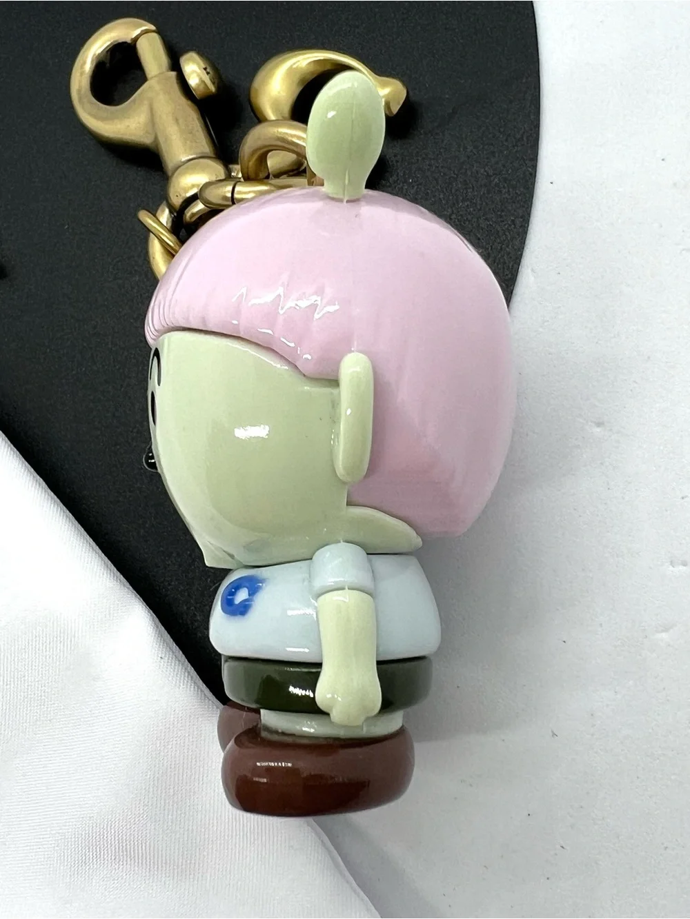 Coach RARE x Brain Dead Xerx Alien Vinyl Bag Charm Keychain CER44 Brass NWOT